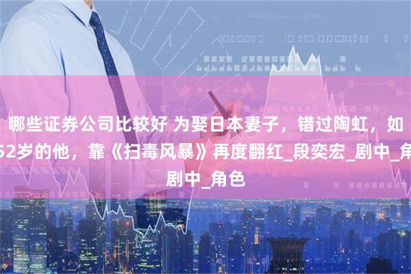 哪些证券公司比较好 为娶日本妻子，错过陶虹，如今52岁的他，靠《扫毒风暴》再度翻红_段奕宏_剧中_角色